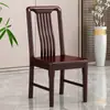 Silla de Comedor de Madera Maciza Estilo Chino Uso Doméstico Silla con Respaldo Estructura de Ensamblaje Machihembrado Estable y Duradera Hotel Restaurante Comedor Silla sin Ensamblaje