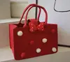 Bolso de Fieltro de Celebridad de Internet, Bolsa de Regalo de Alta Gama, Bolso Tote Pequeño de Fieltro de Dibujos Animados, Bolso de Mano Souvenir de Luna Llena