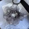 Artículo de Tendencia en Tiktok ~ Estilo Dongdaemun Diseño Sencillo Goma para el Cabello de Organza Cuerda para Moño Francés Accesorio Elegante para el Cabello