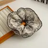 Nuevo Lazo para el Cabello Floral de Encaje Vintage con un Toque de Lujo, de Doble Capa, Elegante y Lujoso, Accesorio para el Cabello tipo Scrunchie