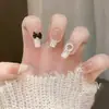 Xiangfeng Perla Nuevo Gama Alta Francés Portátil Lazo Uña Dedo Blanqueamiento Parche Manicura Portátil Uña 24 Piezas