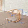 Silla con respaldo de tatami estilo japonés, madera maciza, sin patas, adecuada para apartamentos pequeños, balcones y ventanales; una silla de una sola persona, de asiento bajo, para uso doméstico