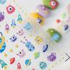 Tiesuke Kawaii Adesivos para Unhas de Monstro Cósmico Kx310 Acolhedor Infantil Pequeno Monstro Adesivos de Unha Autocolantes