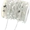 Accesorios para Joyería DIY al por Mayor Cadena de Hierro Recubierto de Cobre Colgante Estrella de Cinco Puntas Cadena Conservante del Color Sellado al Vacío Collar Ropa Materiales Hechos a Mano