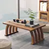 Nova mesa de chá estilo chinês, inspirada no Zen, adequada para assentos na janela, tatames, varandas e como mesa de chão; material compósito ecológico, mesinha de chá para uso doméstico