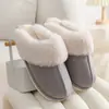 Zapatillas de felpa al por mayor de venta caliente transfronteriza para mujer para otoño e invierno, zapatillas de felpa cálidas de suela gruesa para hombre y mujer, zapatillas de algodón de comercio exterior
