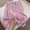 Calça Feminina de Outono com Cintura Alta, Perna Reta Estreita, Tecido tipo Toalha, Estilo Coreano, Caimento Fluido, Emagrecimento, Versátil, Calça Longa Casual
