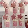 Decoración de mesa de postres rosa accesorios para pasteles para niñas princesa primer cumpleaños boda toppers para hornear