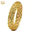 Pulsera de Aleación Chapada en Oro de Venta Caliente Novia de Dubái India Lujo Ligero para Mujer Boda Oro Arena Pulsera Joyería Al por Mayor