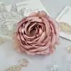 Flores Artificiais Peônia Rosa com Borda Enrolada Cabeças de Flor Decoração de Casamento Cenário para Fotografia Acessórios para Caixas de Presente Cabeças de Flores Artificiais