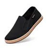 Sapatos de Pano Estilo Novo Velho Pequim para Homens, Respiráveis, Casuais, Leves, Resistentes ao Desgaste, de Calçar Fácil, Anti-Odor, Absorventes de Suor, Sapatos de Pano de Artemísia para Homens