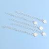 Plata Pura 999 Cadena de Extensión con Forma de Corazón y Gota de Agua Accesorios de Joyería de Plata Pura Cuerda Trenzada DIY Cadena en Forma de O Cadena de Pulsera Cadena de Extensión