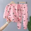 Roupa íntima infantil de outono, pijamas novos de algodão puro para meninos, roupas para casa para meninas, roupas de outono para crianças de médio e grande porte, calças de outono, roupas infantis