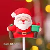 Decoração de Bolo de Natal para Celebridade da Internet 2025 Sino Papai Noel Boneco de Neve Decoração de Sobremesa de Confeitaria Plug-in