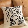 Funda de almohada nórdica estilo ins pata de gallo con penachos bordada sala de estar sofá almohada habitación modelo cama almohada cojín