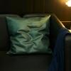 Funda de Almohada con Lentejuelas de Tela Tecnológica de Imitación de Cuero Suave Estilo Ins Cuadrada Simple Funda de Cojín para Sofá
