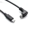 Cabo de Extensão de Alimentação Personalizado Mini USB B Macho para Micro USB B Macho 90 Graus