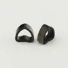 Anillo de acero inoxidable de alta calidad tapón para la oreja de doble corazón logo grabado tapón para la oreja anillo tapón electrochapado al vacío anillo tapón para la oreja en forma de corazón