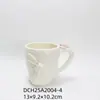 Taza de Café de Cerámica con Conejo en Relieve de Pascua Estilo Pastoral Taza de Cerámica Estilo Ins Taza de Leche de Pascua