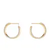 Pendientes de Plata de Ley 925 Completos de Diamante en Forma de C para Mujer, Lujo Ligero, Pendientes de Moda de Gama Alta, Accesorios Versátiles de Nicho de Venta Caliente Transfronteriza