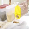 Caixa Selada para Armazenamento de Cozinha Pote para Grãos Balde de Arroz de Plástico Selado Balde de Armazenamento à Prova de Umidade Pote de Armazenamento Caixa Medidora