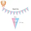 Decoração Temática para Festa de Revelação de Gênero Transfronteiriça Banners de Bandeira Adereços de Bebê Bandeira Triangular