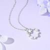 Anillo Original Copo de Nieve Luz de Estrella Collar de Perlas para Mujer Estilo Coreano Fresco Alto Grado Piedra Lunar Regalo de Navidad Colgante