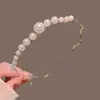 Tiara de strass e pérolas estilo francês para mulheres, presilha de cabelo de verão com toque de luxo, versátil para sair, acessório de cabelo vintage