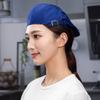 Gorra de trabajo para catering, red transpirable, gorra delantera, para hombres y mujeres, boina de chef, sombrero de camarero para cafetería de té con leche, restaurante, venta al por mayor