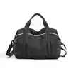 Bolsa de Viagem Casual Transfronteiriça Grande Capacidade Fitness Viagem de Negócios Bagagem de Mão Bolsa de Armazenamento Estilo Minimalista de Malha Bolsa de Ombro