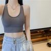 Camisola de verano para mujer, estilo nuevo, con espalda descubierta, deportiva, sexy, corta, sin mangas