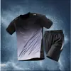Conjuntos Esportivos para Homens e Mulheres, Verão de Secagem Rápida, Seda de Gelo, Shorts de Manga Curta, Camisetas, Basquete, Futebol, Corrida, Roupas de Praia