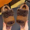 Chinelos de Algodão Infantis para Meninas 2026 Novo Estilo Outono Inverno Casa Interior Peludos Meninos Salto Fechado Em Estoque Sapatos de Algodão Atacado