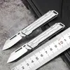 Mini Cuchillo Plegable de Acero Inoxidable para Exteriores con Colgante Portátil, Mango de Acero Completo, Fácil de Guardar y Portátil