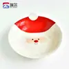 Fabricantes de pratos cerâmicos criativos de Papai Noel de Natal exportação por atacado artesanato cerâmico ornamentos decorativos