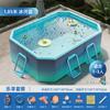 Collar Leitura Inflável Piscina Infantil Casa Suporte Não Inflável Dobra ao Ar Livre Bebê Engrossado Slide Piscina Familiar