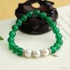 Pulsera de Calcedonia Verde Natural Aiyu Pulsera de Perlas de Agua Dulce Fábrica de Cristal de Ágata Venta al por Mayor Dropshipping S3051701