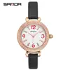 Reloj de Cuarzo al por Mayor Transfronterizo Sanda, Reloj Casual Personalizado Sencillo para Hombre y Mujer, Reloj de Moda con Calendario, Diamantes y Resistente al Agua
