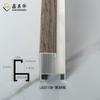 Líneas de Marco de Fotos con Grano de Madera de Aleación de Aluminio Envueltas de Fábrica de Foshan con Chapa de Madera Maciza Roble Blanco Marco de Fotos para Pósters Publicitarios