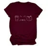 Taza, Gato, Libro, Comercio Transfronterizo, Amazon Wholesale, Corte Holgado, Versátil, Cómodo, Casual, Tallas Grandes, Manga Corta a la Moda