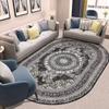 Alfombra Ovalada para Sala de Estar Estilo Persa Europeo y Americano Retro Ins Alfombrilla para Piso de Entrada de Dormitorio Alfombrilla para Pies