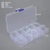 Caja de Almacenamiento Pequeña de Plástico Transparente con 10 Compartimentos Fijos, para Ferretería, Accesorios de Uñas, Cuentas, Anzuelos y Tornillos