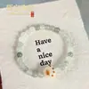 Pulseira de Jade Verde Tianshan, Seda Dourada e Jade com Contas de Sândalo e Design de Caractere da Sorte em Argila Vermelha, Joia de Contas Unissex