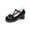 Zapatos para cosplay de Femboy Maid, zapatos Mary Jane Lolita, zapatos de vestir de princesa JK, hebilla de lazo, zapatos para mujer de talla grande