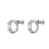 Clip para Oreja Espiral Ojo de Horus para Hombre Tendencia Guapo Estilo Hip-Hop Pendientes de Circonita Moda para Mujer Pendientes Personalizados de Tornillo