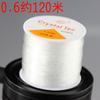 Grande rolo transparente linha elástica redonda pulseira DIY frisado fio de peixe cor de café