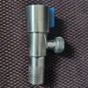 Válvula de Ángulo Triangular Engrosada de Acero Inoxidable Cepillado Transfronteriza para Control de Agua Caliente y Fría, Salida de Válvula de Cierre para Grifo de Inodoro Universal de 4 Puntos