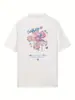 Tamanho Europeu TransfronteiriçoModa Japonesa Gato Limão Caixa de Bebida Estampa Camiseta 2026 Nova Casual Gola Redonda