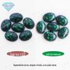 Huagang Pedra Preciosa Forma de Ovo Sintética OPALINA Pedra OPALINA Oval Base Plana Face Lisa OPALINA FH10