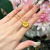 Tienda de Oro Mismo Estilo Arena Dorada Accesorios DIY con Diamantes, Colgante Pequeño Flor Dorada Cepillada, Pulsera Flor de Ciruelo, Accesorios para Collares con un Toque de Alta Gama